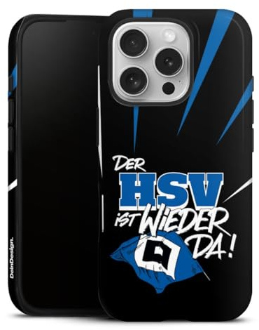 Panzer Handyhülle kompatibel mit Apple iPhone 16 Pro robuste Outdoor Hülle Schutzhülle glänzend Hamburger SV Aufstieg HSV