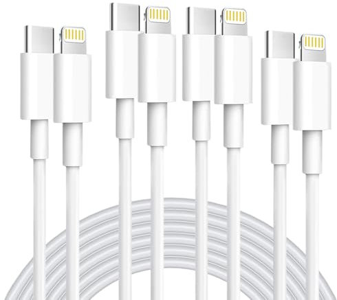 Cable USB C para iphone, 4 paquetes de cable de carga rápida 2M iPhone USB c, cable de carga PD 3.0, para iPhone 14, 13, 12, mini, 11, x, xr, xs, se, 8,7