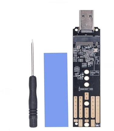 JIEYUCHU SSD M.2 NVME NGFF Adaptateur, 10Gbps Adaptateur nvme vers USB 3.1, M.2 PCIe NVMe/SATA NGFF pour avec M Key&B+M Key&B Key 2280/2260/2242/2230