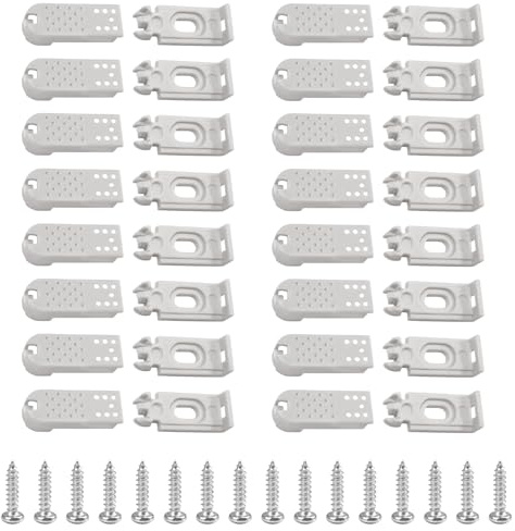 16Kit 32 Stück Plissee Ersatzteile Set, Plissee Spannschuhe für das alte Cosiflor-System 2001, Klemmträger Zubehör für Verspannte Plissees