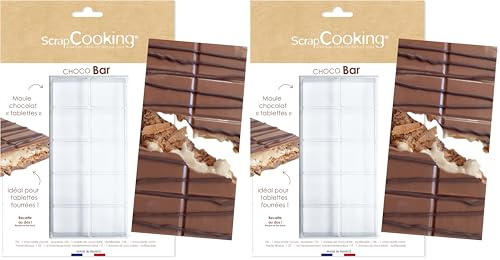 ScrapCooking - Moule Tablette de Chocolat Dubai - Pour Tablettes Fourrées - Moule Épais Transparent Réutilisable - Qualité Professionnelle - Pâtisserie - 6761 (Lot de 2)