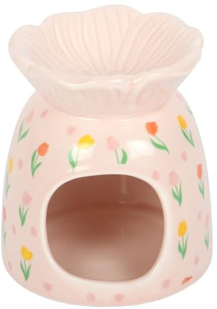Ceramic Oil Burner and Wax Warmer | Colourful Tulip Print | Gift Idea | Spring Scents