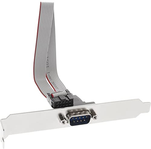 InLine 33208 Serielles Slotblech, 9-pol Stecker an 10-pol Buchsenleiste, 1:1, 0,25m
