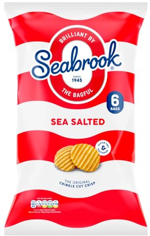 Seabrook Sea Salt Crisps, 6 x 25