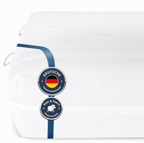BMM Kindermatratze Razze 100x190 cm H2 17 cm Kaltschaummatratze | Für Kinder und Jugendliche entwickelter Kaltschaum sorgt für ausgewogenen Liegekomfort während der Wachstumsphase.