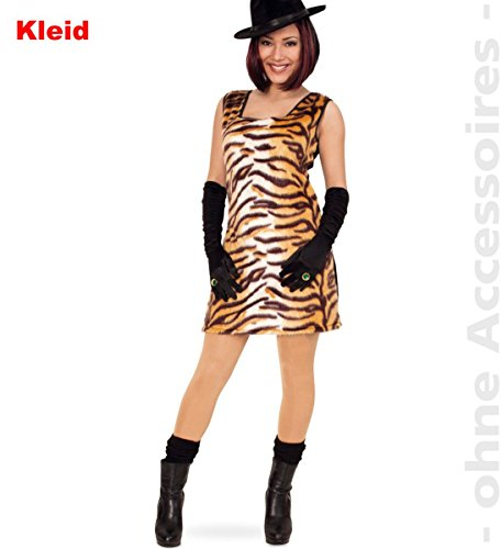 Fries 1304 Tisha Kleid Fasching Karneval Erwachsene Damen Tiger Verkleiden: Größe: 38