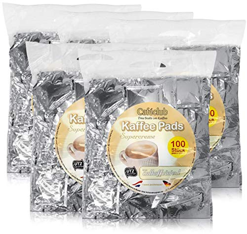5x Cafeclub Entkoffeiniert Kaffeepads Megabeutel je 100 stk. einzeln verpackt