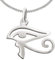 CLEVER SCHMUCK Set Silberner Anhänger kleines Horusauge Amulett 15 mm schlicht & Kette Panzer 45 cm Sterling Silber 925 in Geschenkverpackung
