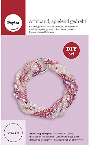 Rayher 15392000 Bastelpackung Schmuckarmband DIY mit Anleitung, Diverse Schmuckteile, bunt, 16 x 10 x 0.2 cm