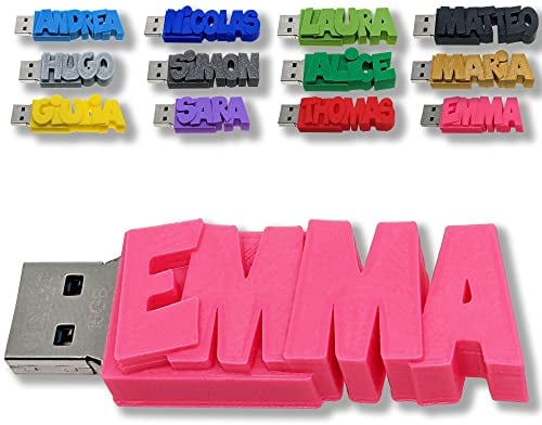 Individueller persönlicher USB Stick Datenstick mit eigenem Namen/Schriftzug und Farbe nach Wahl - USB 3.0 – 8GB, 16 GB oder 32 GB – einzigartiges Geschenk