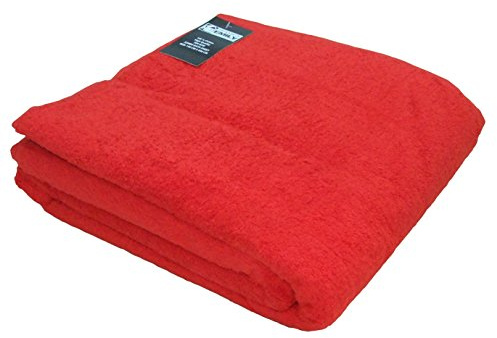 The House Of Emily Massive/Huge/Extra Large 100% Cotton Bath Sheet/Beach Towel - 150cm x 200cm (Fiery Red)