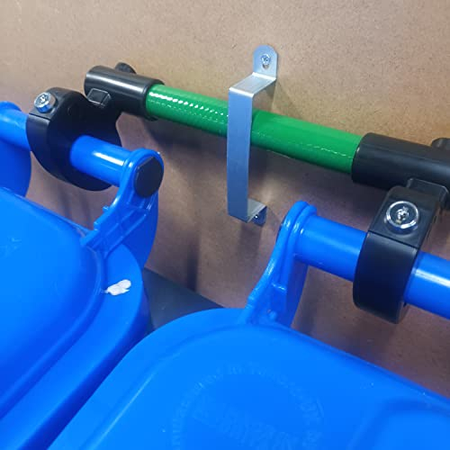 Wheelie bin lock. Clamp and wall bracket bundle Secure one bin or 2 bins