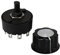 Yibuy Drehschalter + Drehknopf 6 Positionen fünfmal drehen für Blower Mixer Juice Black