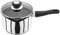 Judge Vista Stainless Steel Non-Stick Large Saucepan with Pouring Lip 18cm 2.1L Shatterproof Glass Strain & Pour Lid, Induction Ready, Oven Safe, 25 Year Guarantee