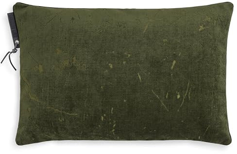 KNIT FACTORY - James Sofakissen - Industrial Vintage Look - Mit Kissenfüllung – Kunstleder Dekokissen - 60x40 – Grün