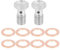 X AUTOHAUX 2 Ensemble M10x1.0 Métrique Filetage Unique Banjo Boulon Frein Raccord Adaptateur