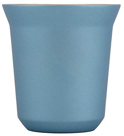 Taza de café de acero inoxidable de 160 ml, taza de cápsula con aislamiento de doble pared, taza azul para cafetería casera, aproximadamente 74x78 mm / 2.9x3.1in(02)