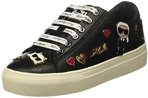 KARL LAGERFELD Damen Katzenstifte Sneaker, Schwarz, 42 EU