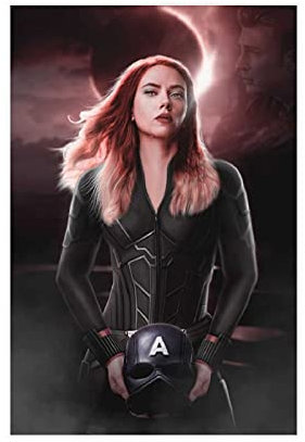 Leinwandposter Black Widow Natasha Romanoff Scarlett Johansson, 32 Stück, für Schlafzimmer, Dekoration, Sport, Landschaft, Büro, Raumdekoration, Geschenk, ohne Rahmen: 30 x 45 cm