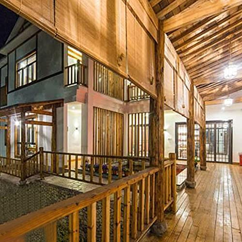 Zhaomi Bambusrollo,Bambusraffrollo für Den Sonnenschutz im Innen- und Außenbereich,Sichtschutzwände mit Filtern,für Wohn-/Büro-/Balkon-/Raumtrennwände,Anpassbare (60 * 100cm/24 * 39in)