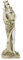 Göttin Fortune Tyche Luck Fortuna Statue Skulptur Figur handbemalt 29,2 cm, Elfenbein (Alter), Höhe 29,3 cm, Breite 9,5 cm