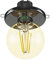 ledscom.de Porzellan Decken-Einbauleuchte TELA, rund, schwarz, 99mm + LED gold max. 818lm, 3-Stufen dimmen, extra-warmweiß