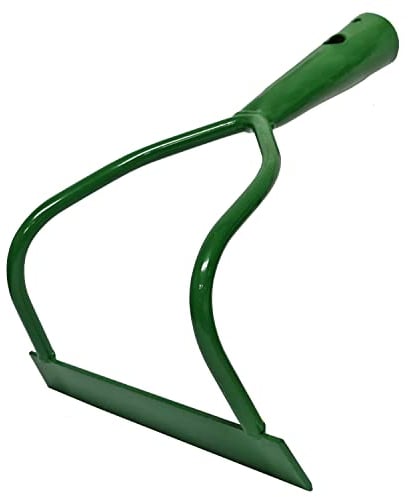 Garten Gerät Bügelhacke Ziehhacke Bügel Zieh Hacke Boden Erde Gewächshaus Gemüse Blumen Beet Stahl grün 16cm ohne Stiel