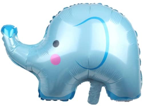 DIWULI Elefant Luftballon Blau - Tier-Ballon für Geburtstag