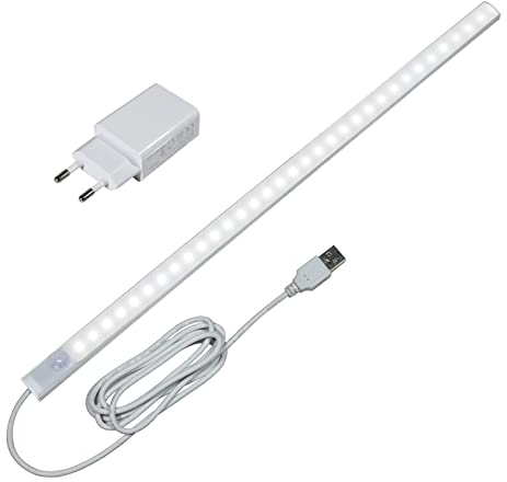 STBTECH LED Bewegungsmelder Schrankleuchten Küche, 43cm Heller Lichtleiste, küchen led unterbauleuchte,Unterschrank Beleuchtung für Schrank,Regale,Werkbank,Kleiderschrank,Kaltweiss 6000K