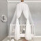 Betthimmel Baldachin Babybett Extra Groß Kinder Baumwolle Hängende Moskiton ohne Bohren Mit Stabilem Ring Stoff Saumlänge Für Schlafzimmer Ankleidezimmer Spiel Kinderzimmer Spielzimmer (Weiß)