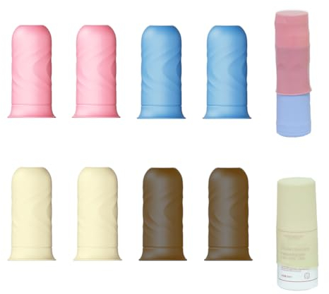 NELSHP Silicone Bottle Covers,8 Pack Travel Essentials for Women Beach Vacation,Travel Size Toiletries Accessories, Cruise Ship Vacation Must-Have, Leak Proofing