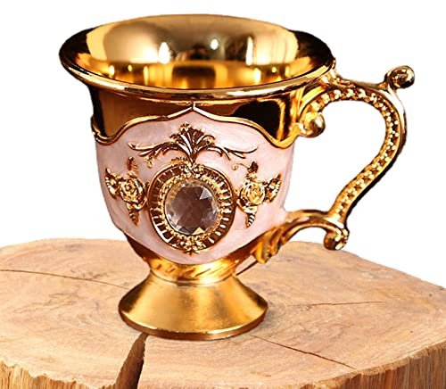 Vesone Copa de Vino pequeña, Copa de Vino de Estilo Europeo, Copa de Vino de Copa pequeña Vintage, pequeños Adornos creativos Retro para la Oficina en el hogar