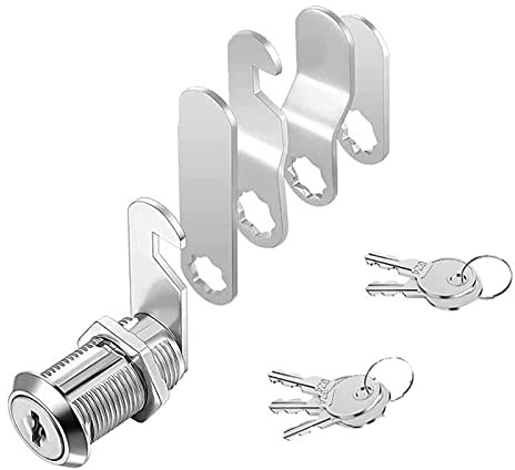 Cerradura de BuzóN con 5 Llaves, Viene con 5 Placas de Bloqueo Diferentes, Cerradura de BuzóN de 16 Mm, Cerradura de Taquilla, DiáMetro de 16 Mm, Cerradura de Palanca para Buzones de Correo