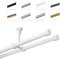 Bastone Per Tende 200 cm, Doppio, Bianco, Montato A Soffitto
