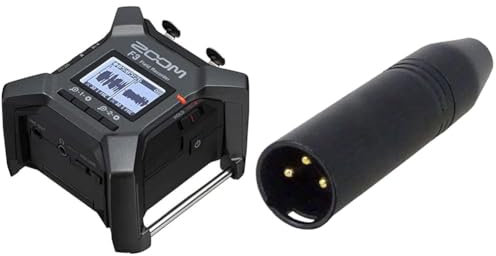 Zoom F3 MultiTrack Field Recorder & RØDE VXLR Mini-jack to XLR Adaptor,Black