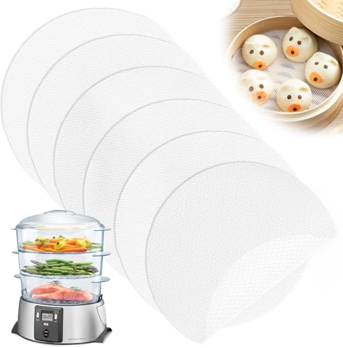 6 Stücke Silikon Dehydrator Blätter Dörrfolie für Dörrautomat, Netz Backmatte für Obst Trockner, Dehydrator Matte, Wiederverwendbare Antihaft-Dampfmatte, Silikon Dehydrator Blätter Antihaft Dörrfolie
