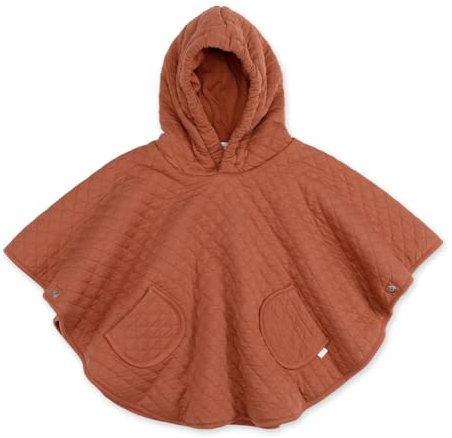Bemini - Poncho de voyage 9-36m - Pady quilted + jersey - Brun brique