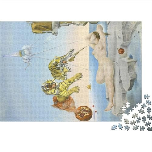 Salvador Dalí Gemälde 1000 Teile Puzzle Für Teenager Erwachsene, Museum Holz Puzzle, Lustige Weltberühmte Gemälde Puzzles Piele, Impossible Puzzle Für Die Ganze Familie