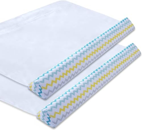 Plushii Aufblasbarer Rausfallschutz Bett Reise mit Oeko-TEX® Stoffbezug [125cm, 2er Set] - Aufblasbarer Rausfallschutz Kinderbett - Bettrolle für Kleinkinder Bett - Rutschfestes