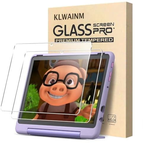 KLWAINM [2 Pack] 10 Kids Pro Tablet 2023 Only Tempered Glass Screen Protector with 2.5D 9H HD Anti Scratch Transparent Clear Bubble Free Protective Film