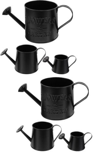 PRETYZOOM 6 STK Blecheimer Gießkanne Lichthausdekorationen Für Zu Hause Vintage Blumentopf Weithalsvase Pflanzendekorationen Bunte Pflanzentöpfe Eisen Ornamente Schreibtisch