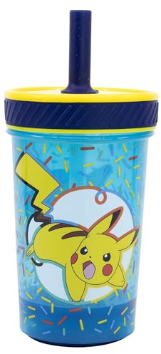 Stor Gobelet en polypropylène anti-renversement avec paille en silicone 370 ml Pokemon Doodle Grip