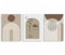 Abstrakte Beige Braun Wand Kunst Geometrische Linien Leinwand Malerei Boho Moderne Poster Nordic Druck Bild Wohnzimmer Dekor-40x50cmx3 Rahmenlos