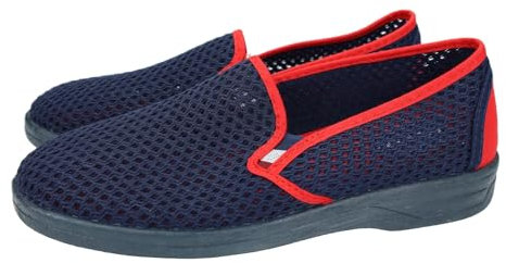 MADE IN SPAIN 44362-R Zapatillas de Rejilla de Hombre Ligeras para Verano, Suaves y cómodas, Flexibles y Frescas, Hechas en España Hombre Zapatillas Marino 44