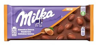 Milka Mandorlato, Tavoletta di Cioccolato al Latte e Mandorle intere - 100g