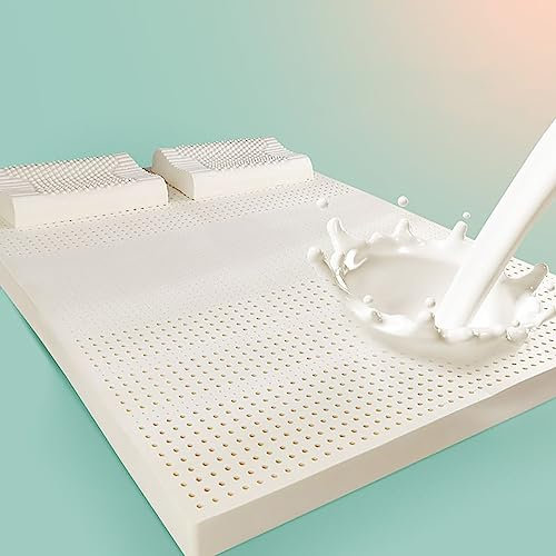 Weiche Matratzenauflage aus Naturlatex – atmungsaktiv und komfortabel – Belüftung der Wabenporen – tiefer, erholsamer Schlaf, 2,5 cm, 200 x 200 cm