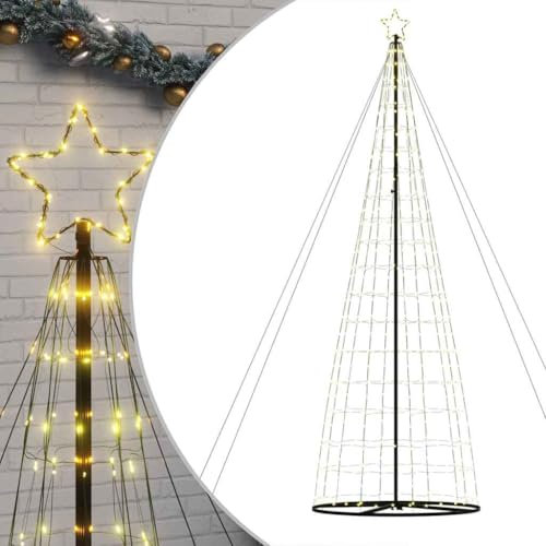 vidaXL Árbol de Navidad LED 1534 Leds Blanco cálido 503 cm, Árbol de Navidad LED, luz de Navidad, luz de Navidad LED, luz de Navidad para Exteriores