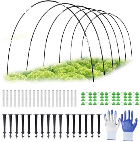 MeYuxg Archi per Tunnel Giardino, Serra Tunnel per Piante 30 Pezzi, Archi per Serra, Supporto Regolabile in Fibra di Vetro
