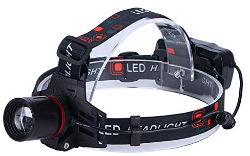 Fdit LED-Stirnlampe, Grünes Licht, Wasserdichte Stirnlampe, USB-Aufladung für Outdoor-Jagd, Angeln, Aluminiumlegierungsmaterial