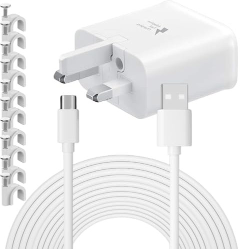 pluX Power Charger Adapter Compatible with Blink XT/XT2 & Blink Indoor Outdoor Camera, 10m Power Charging Cable to Charge Camera Continuously, 1-Pack